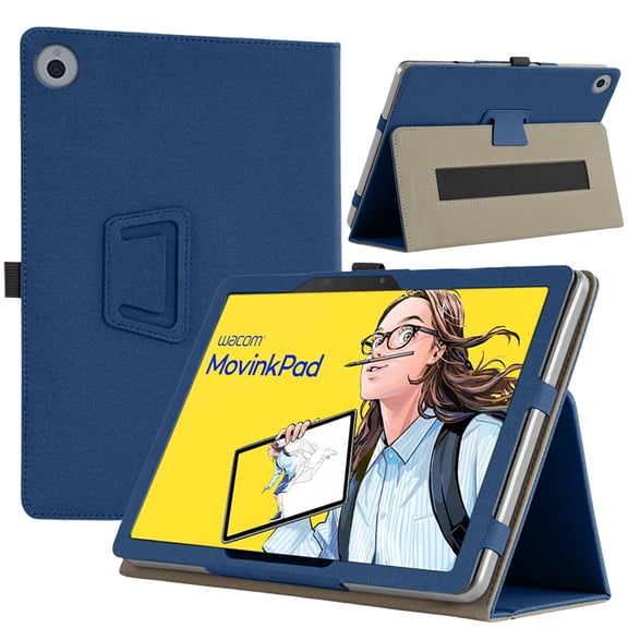 [COAST] for Wacom MovinkPad 11 11.45inch Tablet Case, Handheld Band, Easy to Hold, Stand Function, Multiple Angles,Portable, Shock Resistant (deep blue)
