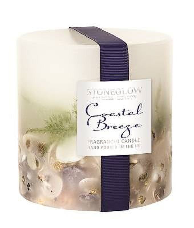 COASTAL BREEZE Stoneglow Botanics Fat Pillar Scented Candle