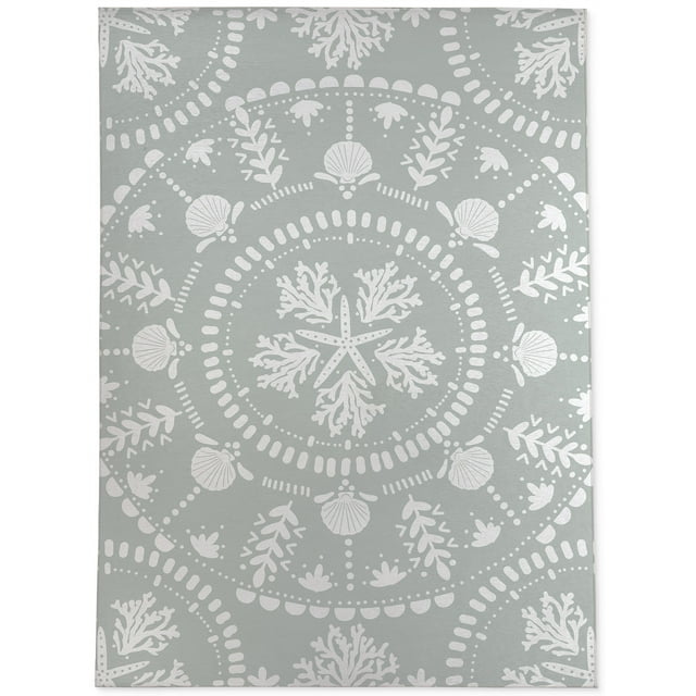 COASTAL MANDELA LIGHT GREEN Outdoor Rug By Kavka Designs