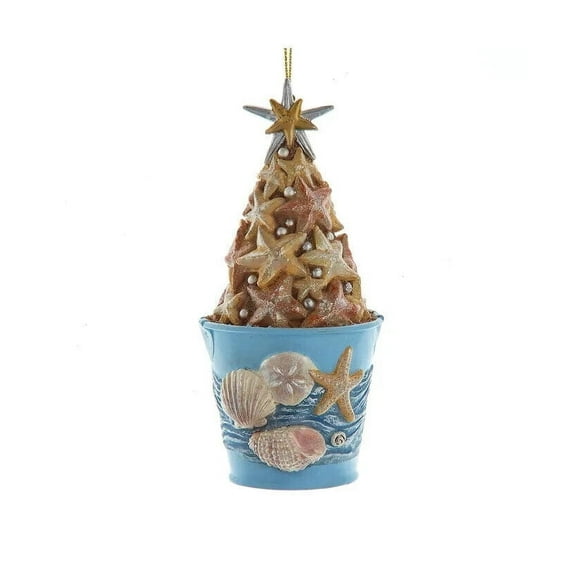 COASTAL STARFISH SAND BUCKET Beach Christmas Ornament, by Kurt Adler