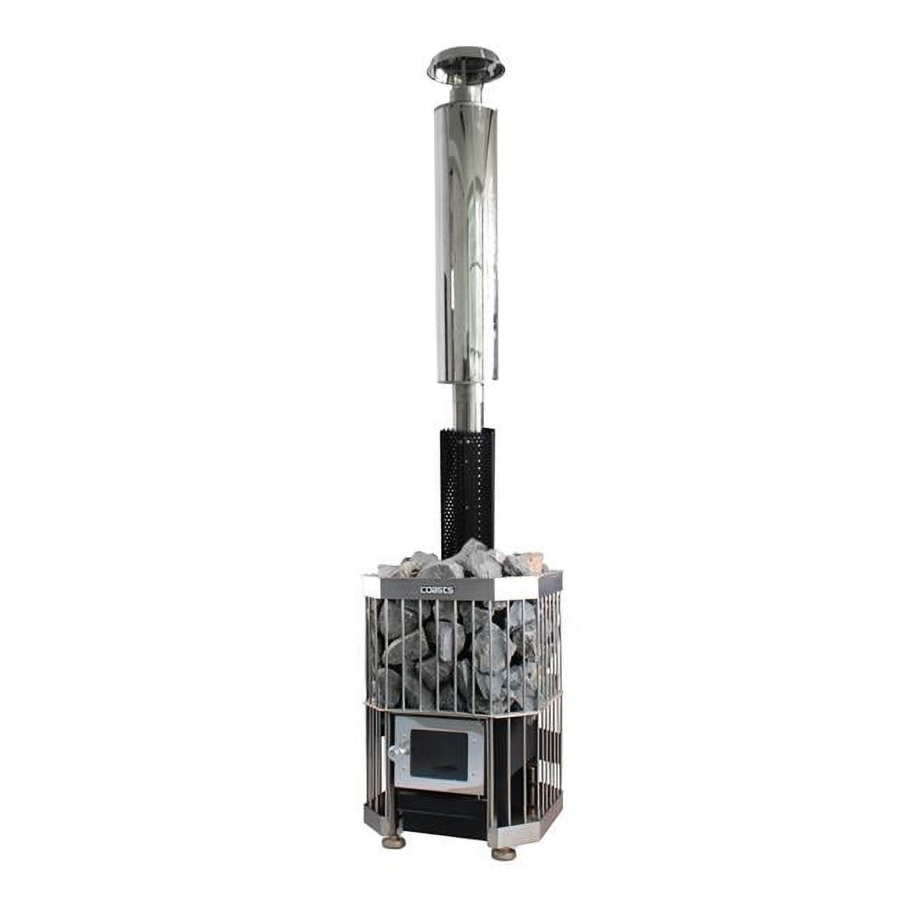 ALEKO Home Outdoor COASTS Wood-Burning Sauna Stove & Chimney Set