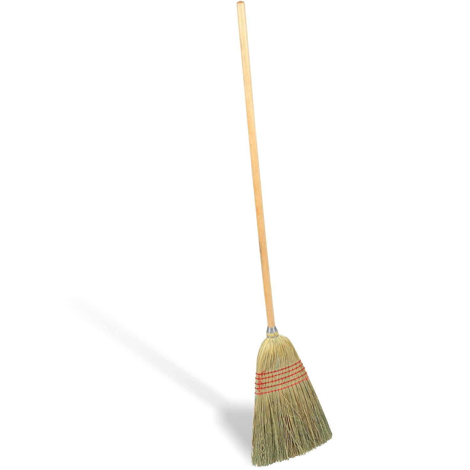 Maintenance Warehouse® Corn Broom W/ Wooden Handle (2-Pack)