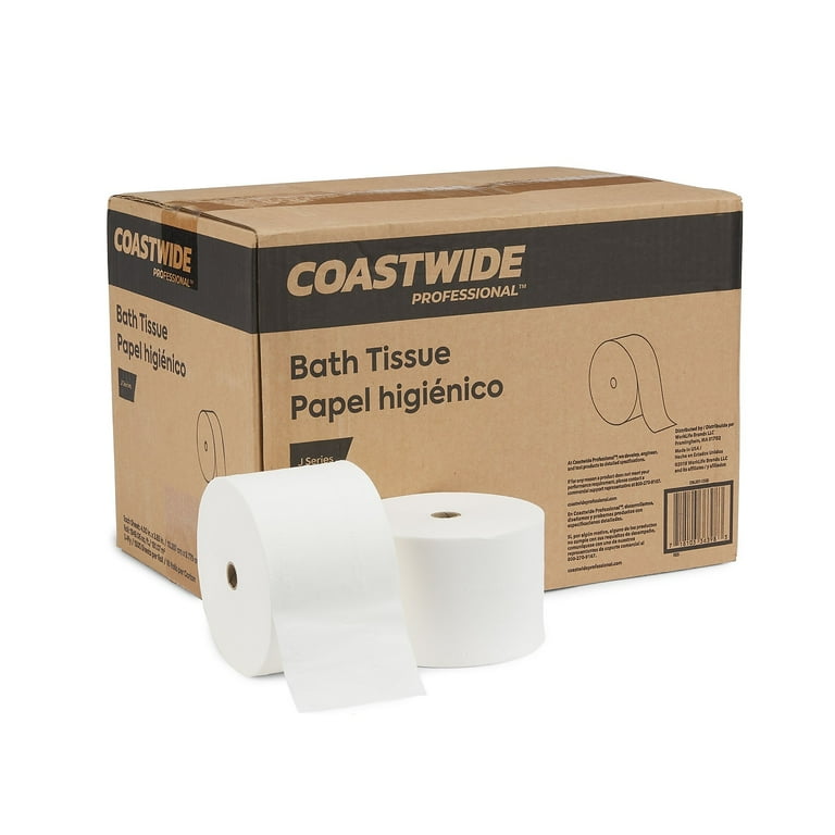 J-Series 2-Ply Small Core Bath Tissue, Septic Safe, White, 1,000 Sheets/Roll, 36 Rolls/Carton J-Series 2-Ply Small Core Bath Tissue, Septic Safe, White, 1,000 Sheets/Roll, 36 Rolls/Carton