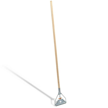 Coastwide Professional - Coastwide Professional™ 60" Side Gate Wood Wet Mop Handle, Galvanized Metal Head (CW58007) - Natural