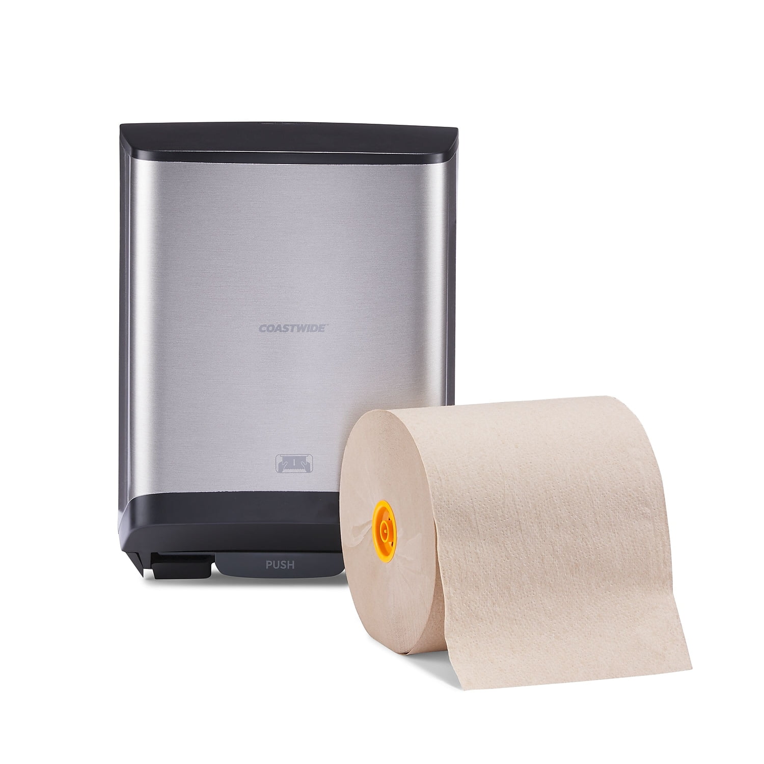 Coastwide Professional J-Series Auto-Cut Hardwound Paper Towel Dispenser, 12.32 x 9.34 x 16.67, Black/Metallic