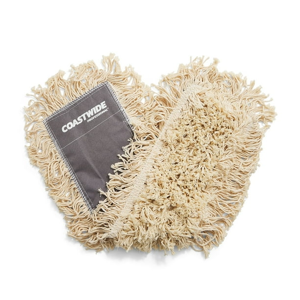 Cut-End Dust Mop Head, Cotton, 24 x 5, White Cut-End Dust Mop Head, Cotton, 24 x 5, White