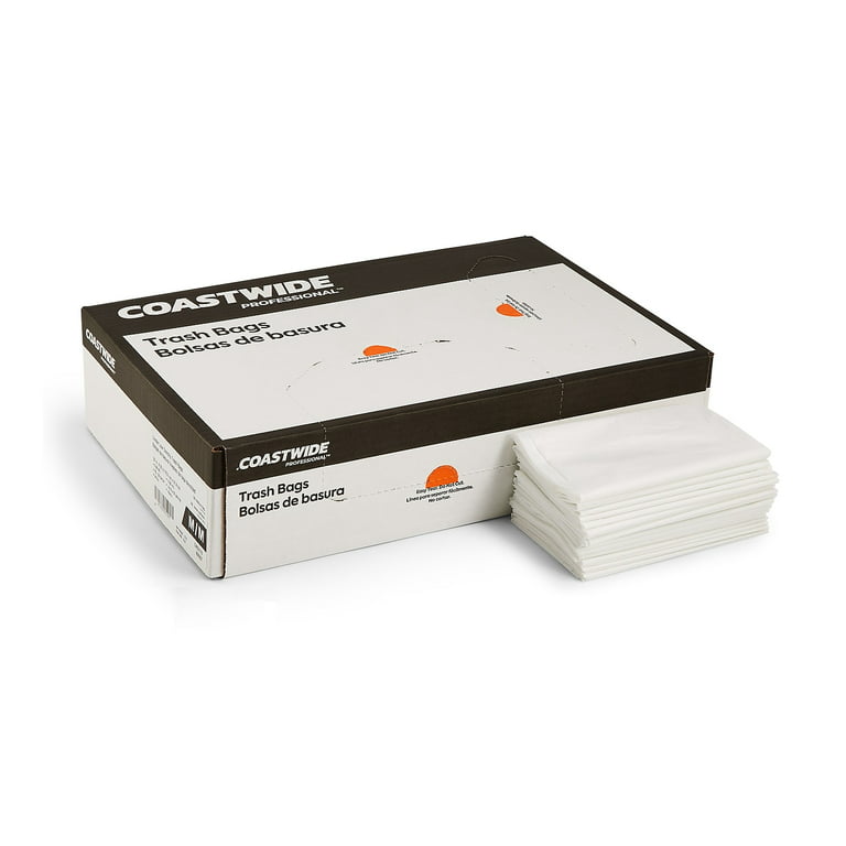 Heritage Linear Low-Density Can Liners, 30 gal, 0.9 mil, 30 x 36, White, 200/Carton