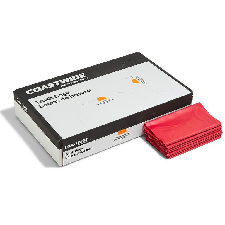 Biohazard Can Liners, 33 gal, 33 x 39, Red, 150/Carton Biohazard Can Liners, 33 gal, 33 x 39, Red, 150/Carton