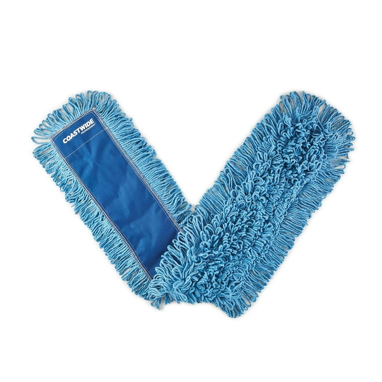 Looped-End Dust Mop Head, Microfiber, 48 x 5, Green Looped-End Dust Mop Head, Microfiber, 48 x 5, Green