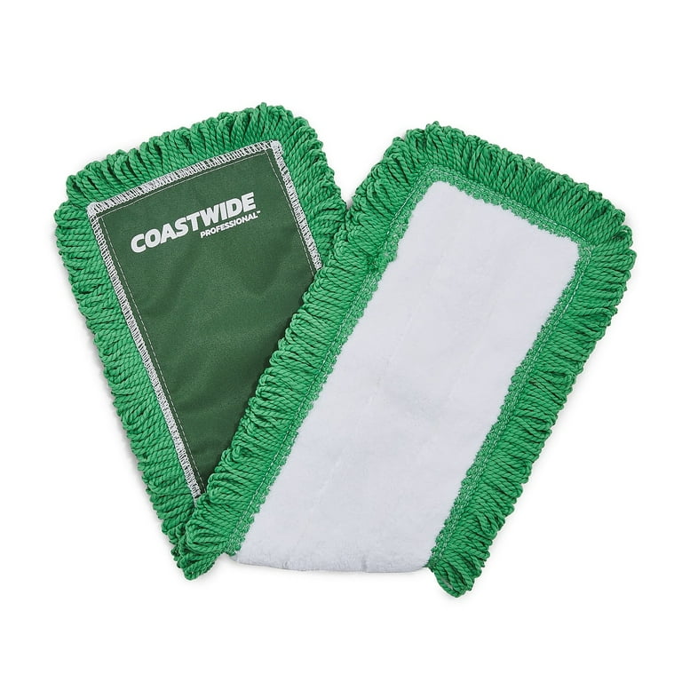 Looped-End Dust Mop Head, Microfiber, 48 x 5, Green Looped-End Dust Mop Head, Microfiber, 48 x 5, Green