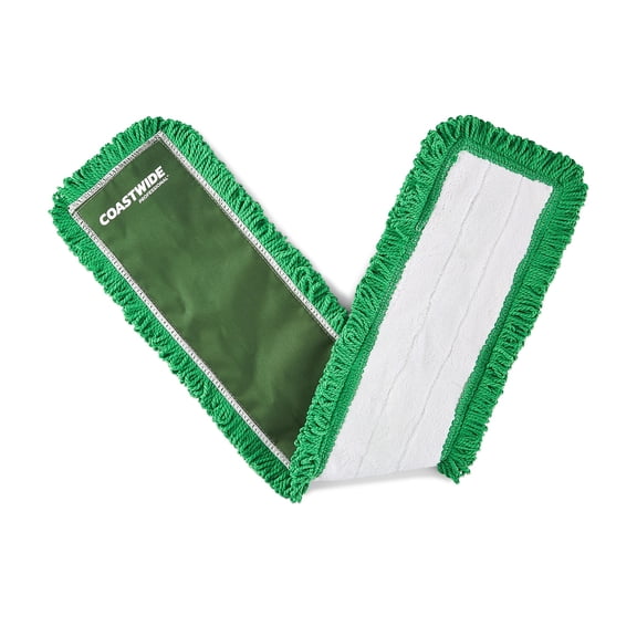 Staples COASTWIDE Looped-End Dust Mop Head Microfiber 36" x 5" Green CW56771