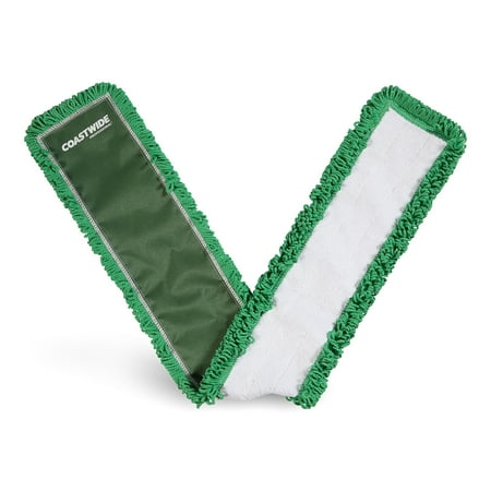 Coastwide Professional - Coastwide Professional™ Looped-End Dust Mop Head, Microfiber, 48" x 5", (CW56772) - Green