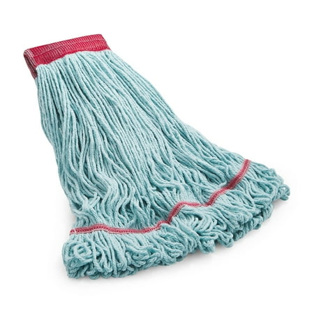 Coastwide Professional - Coastwide Professional™ Looped-End Wet Mop Head, Large, Recycled PET, 5" Headband, (CW57754) - Blue