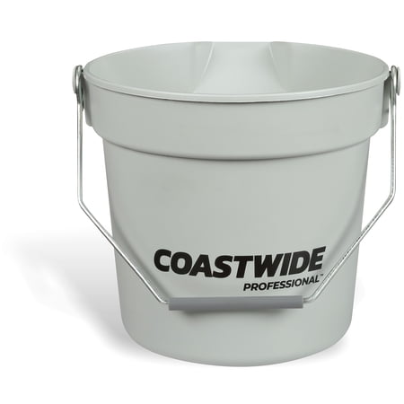 COASTWIDE Plastic Bucket 10 Qt. Gray CW58017