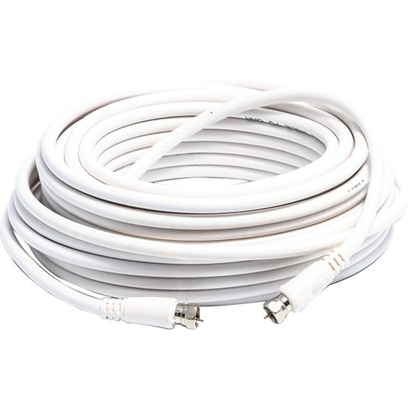 COAXIALCABLE,RG-6U, F TYPE FITTINGS, 50 FT.