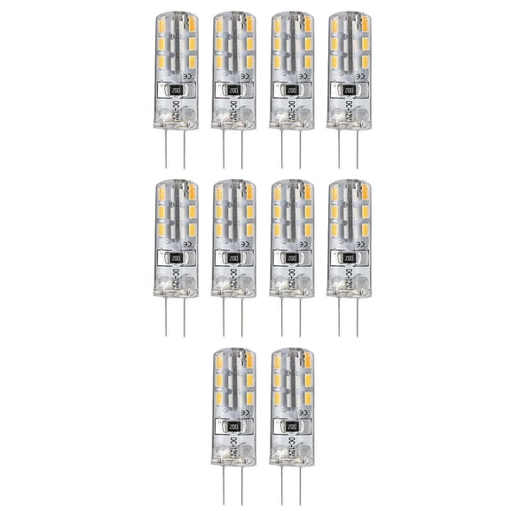 COB G4 LED Bulb 12V DC 10 Pack 3W Warm White 2500-3000K 200-399LM 2835 Chip Dimmable For RV Boat Under Cabinet Lighting