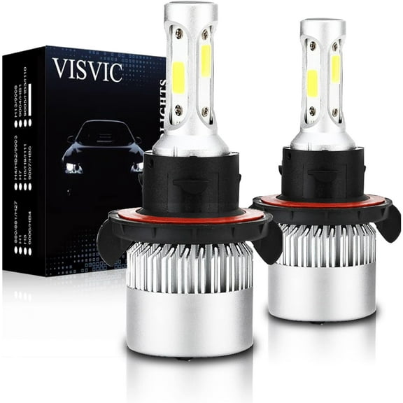 COB H13 9008 Led Headlight Conversion Kit, 8000 Lumens All in One High Low Beam Bulbs Bright Head Bulbs, Replace Halogen Bulbs, 6500K Xenon White, Pack of 2