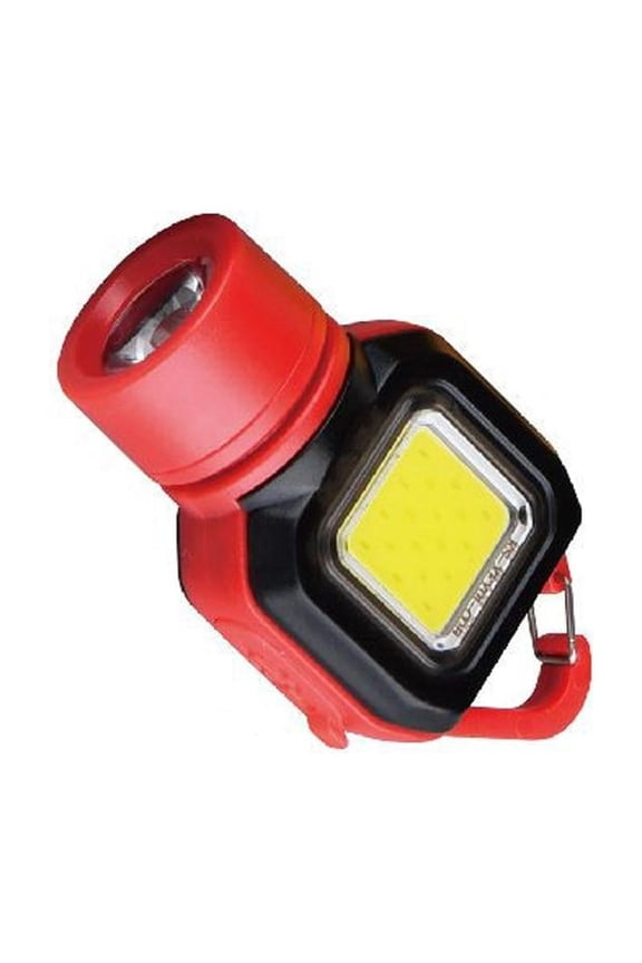 COB Keychain Work Light, 600 Lumens EDC Mini Flashlights, Rechargeable Carabiner Flashlight with Hat Clip, 5 Light Modes Emergency for Running, Hiking and Fishing, Multicolor