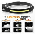 COB LED Headlamp Headlight Torch Headlamp Flashlight Work Light Bar ...