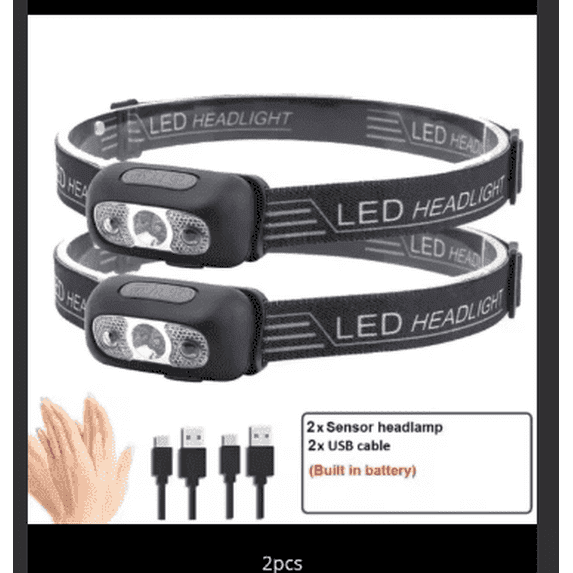 Headlamp COB LED Headlamps- 2Pack