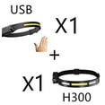 thumbnail image 1 of COB LED Induction Riding Headlamp Flashlight USB Rechargeable Waterproof Camping Headlight With All Perspectives Hunting Light, 1 of 9