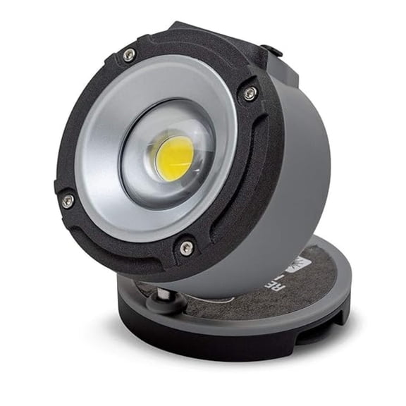 COB LED Rechargeable Puck Light - 600 Lumen Magnetic Work Light - USB Charging - High/Low Beam - Shock Resistant Aluminum Housing for Camping, Garage, Emergency