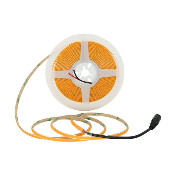 5mm COB LED Strip Light, 16.4FT DC 12V 3000K COB Light Strip, 400LEDs/M Cuttable LED Light Strip for Bedroom Home Kitchen Cabinet Decor (NO Power Supply)