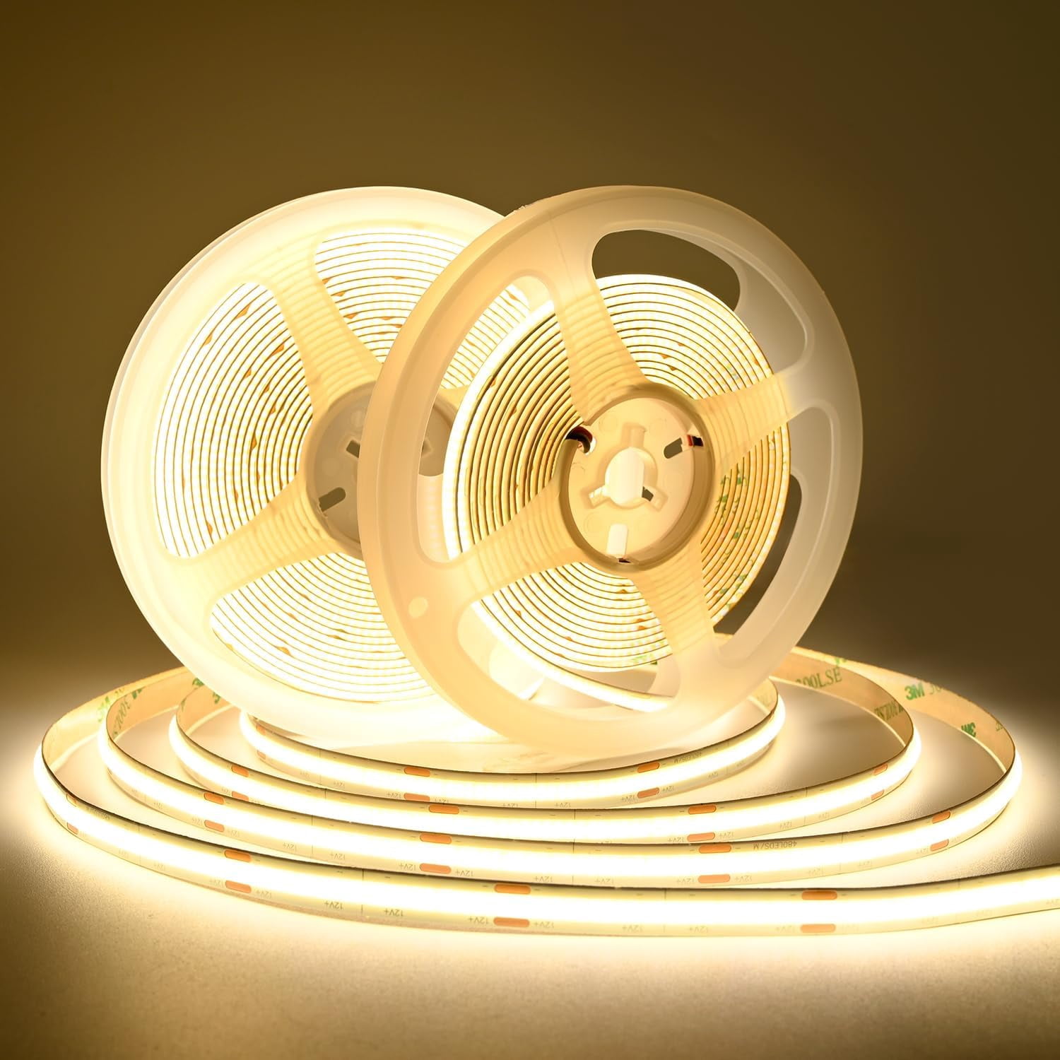 COB LED Strip Light DC12V Flexible Super Bright LED Strips 9W/m 2x16 ...
