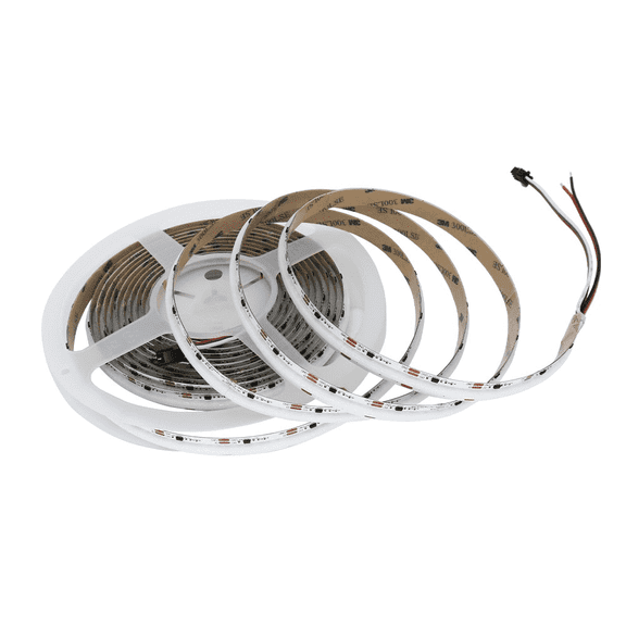 12V Addressable COB LED Strip Light White PCB, 16.4ft/5m Flexible WS2811 RGBIC Dream Color LED Tape Light, CRI 90+, DIY Indoor Lighting for Ceiling Bedroom Cabinet Decor
