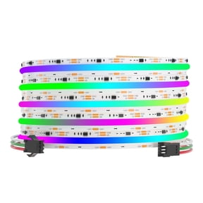 24V Addressable COB LED Strip Light White PCB, 16.4ft/5m Flexible WS2811 RGB-IC Dream Color LED Tape Light, CRI 90+, DIY Indoor Lighting for Ceiling Bedroom Cabinet Decor