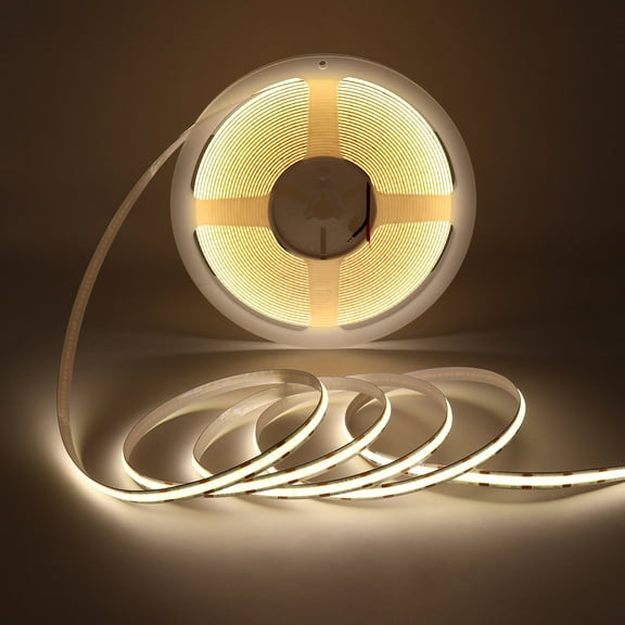 24V COB LED Strip Light 4000K Natural White, 10M Indoor LED Ribbon Light, High CRI>90, Flexible DIY Strip – No Power Adapter or Controller Included