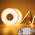 Wireless Led Strip Kit COB LED Strip Lights Battery Powered with Remote, 6.56FT Light Strip ...