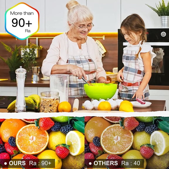 COB LED Strip Lights Warm White, 3000K Tape Light Premium High Density, 24V, 360+Lumens/ft, 2560LEDs/Spool, Ra 90+, 16.4ft/5m, Listed 5 Year After-Service (power supply sold separately)