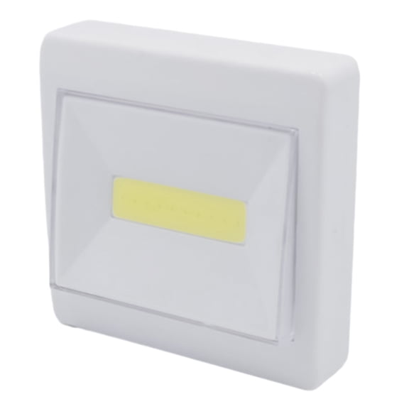 COB LED Wall Switch Night Light, Battery Operated Cordless Light for Closets Hallways Garages, ON/OFF Control, 3*AAA/4*AAA Not Included, for Home Auto for Camping Tool Box