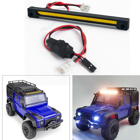 COB Roof Light Headlights Taillights LED Lights Group for TRX4M Defender 1/18 RC Crawler Car Model Parts