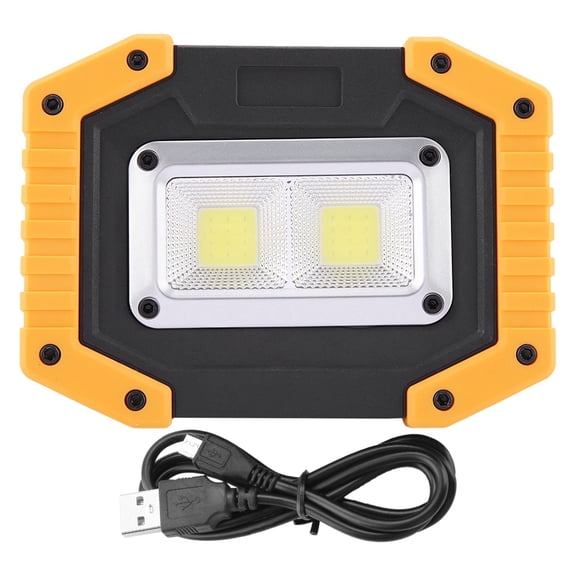 COB Spotlight USB Charging LED Warning Lamp for Outdoor Camping Emergency Square Bead Gueiykk