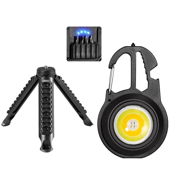 COB Work Light 7 Light Mode LED Keychain Flashlight Bottle Opener for Outdoor