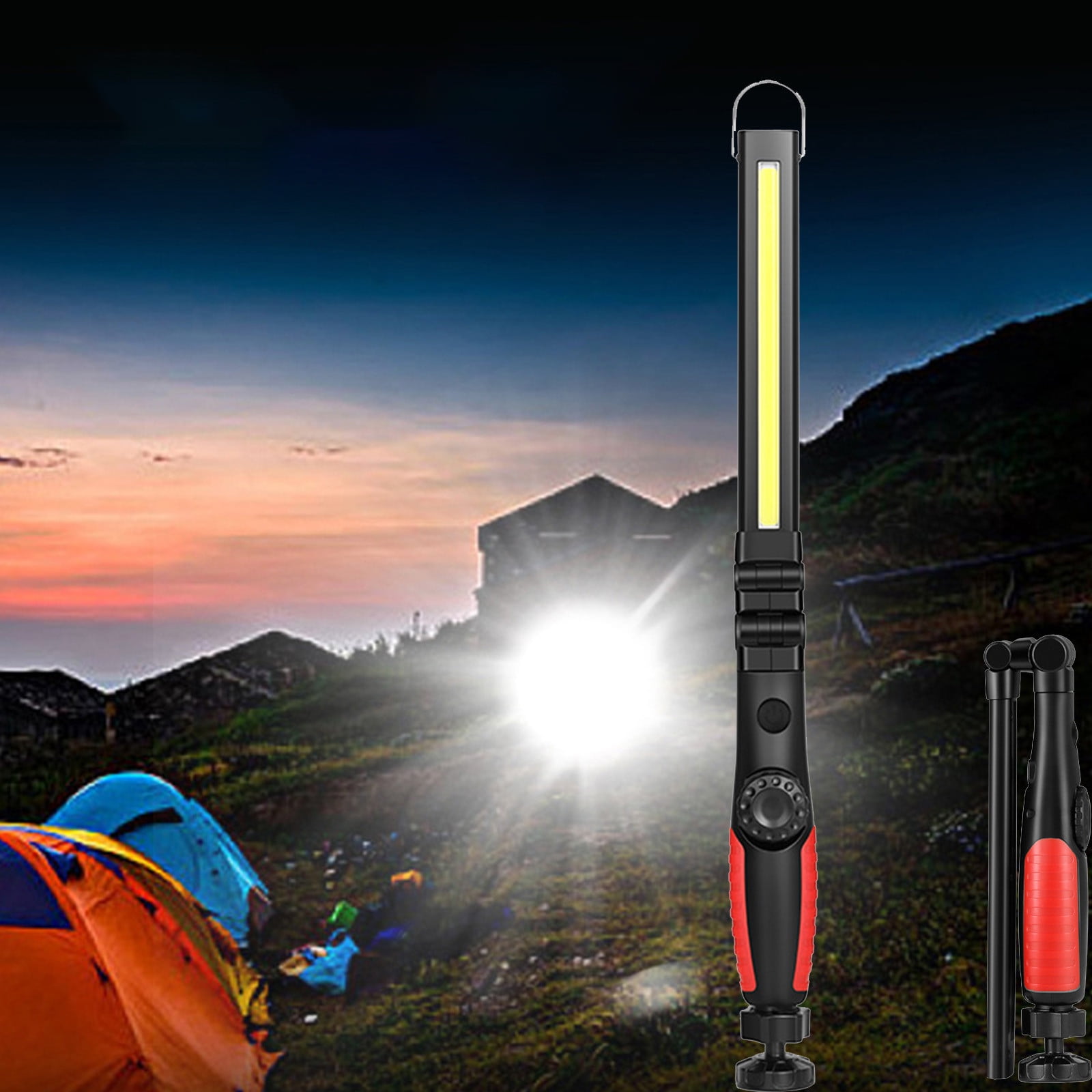 COB Work Light 700 Lumens Rechargeable Magnetic LED Shop Light | 2000mAh Battery | Portable Garage Flashlight | 360° Rotating | IPX4 Waterproof | Car Repair | Home Use | USB Charging