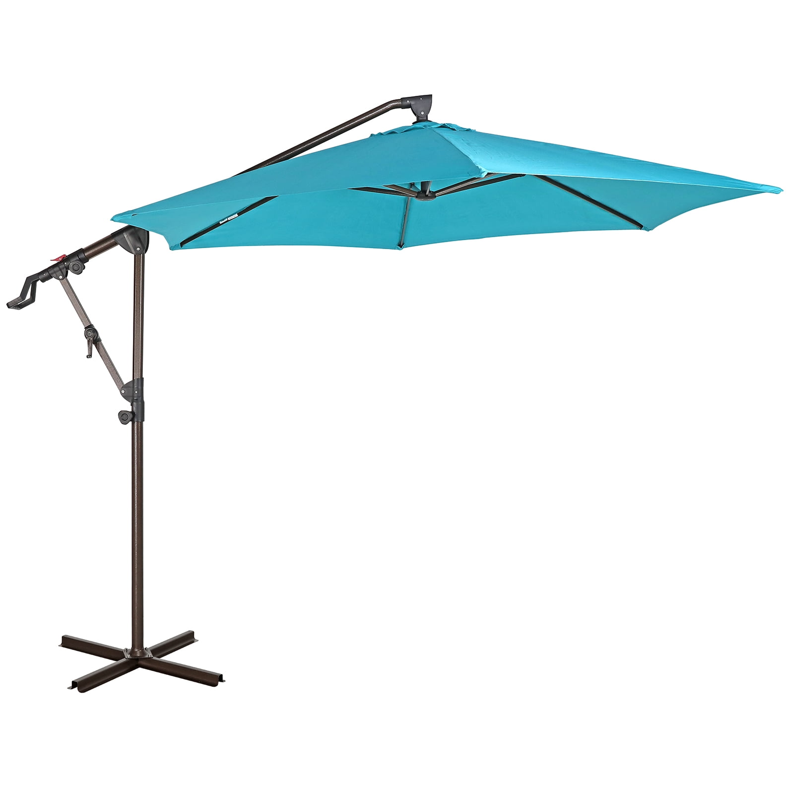 cobana 10 ft patio umbrella offset hanging COBANA 10ft Offset Hanging Patio Umbrella, Outdoor Cantilever Aluminum  Umbrella with 360°Rotation, Crank and Tilt System, Blue