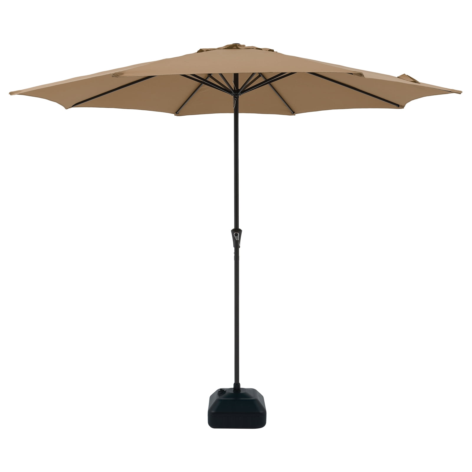 COBANA 11ft Patio Umbrella with Base Included, Large Outdoor Market Umbrella with Stand for Garden, Deck, Backyard, Porch, Beige