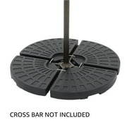 COBANA 4-Piece Cantilever Offset Patio Umbrella Base, Easy Filling Umbrella Stand Weights, Water/Sand Filled, Max 170lbs