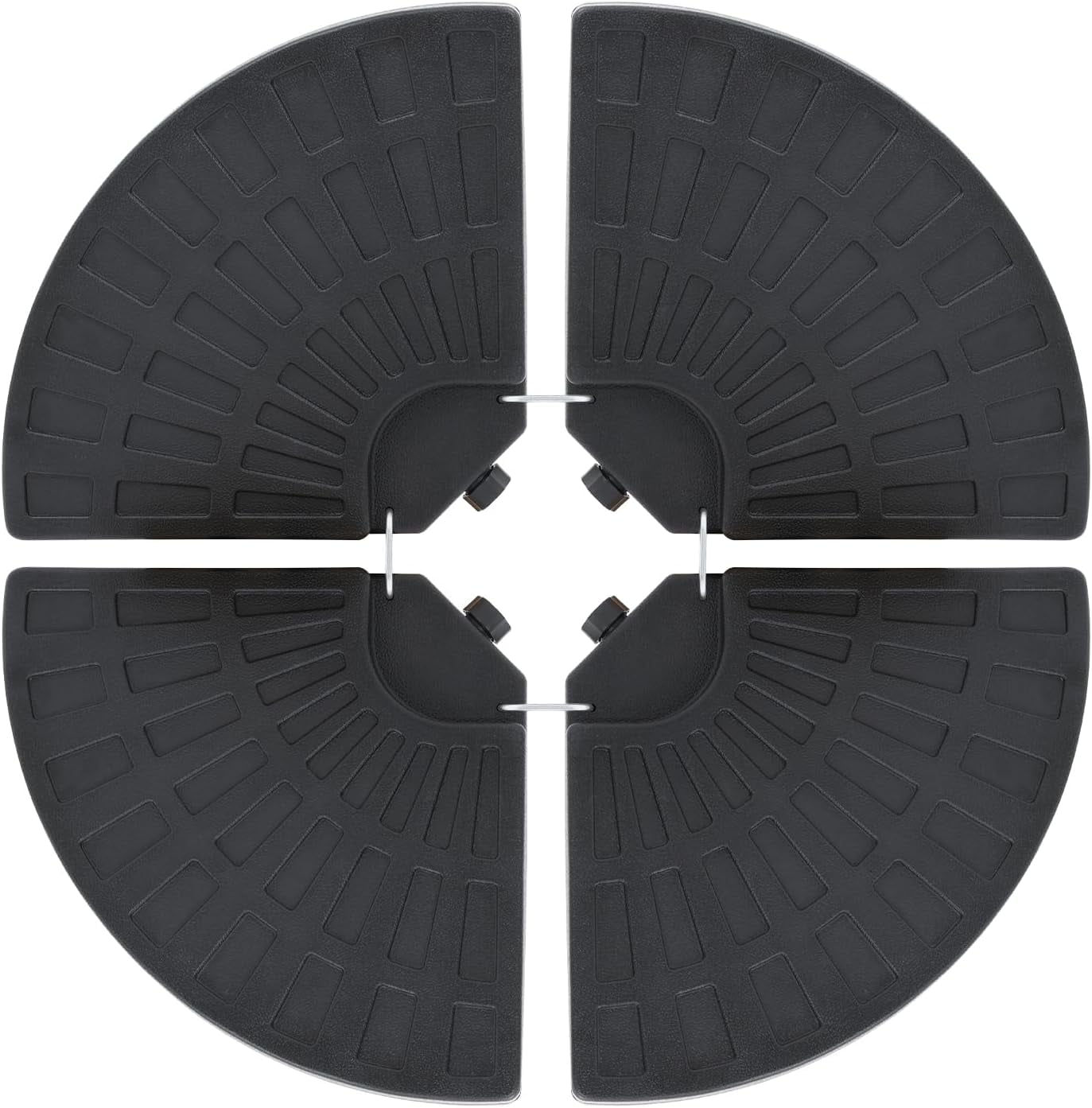 COBANA 4Piece Offset Patio Umbrella Base, Sand Filled Cantilever