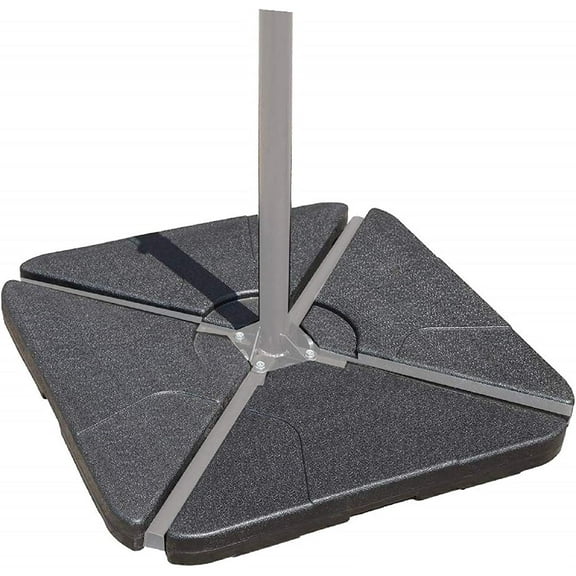 COBANA 4-Piece Offset Patio Umbrella Base, Sand Filled Cantilever Umbrella Stand Weights with Easy-Fill Spouts