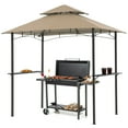 COBANA Grill Gazebo 8 x 5 Double Tiered Outdoor BBQ Grill Patio Canopy