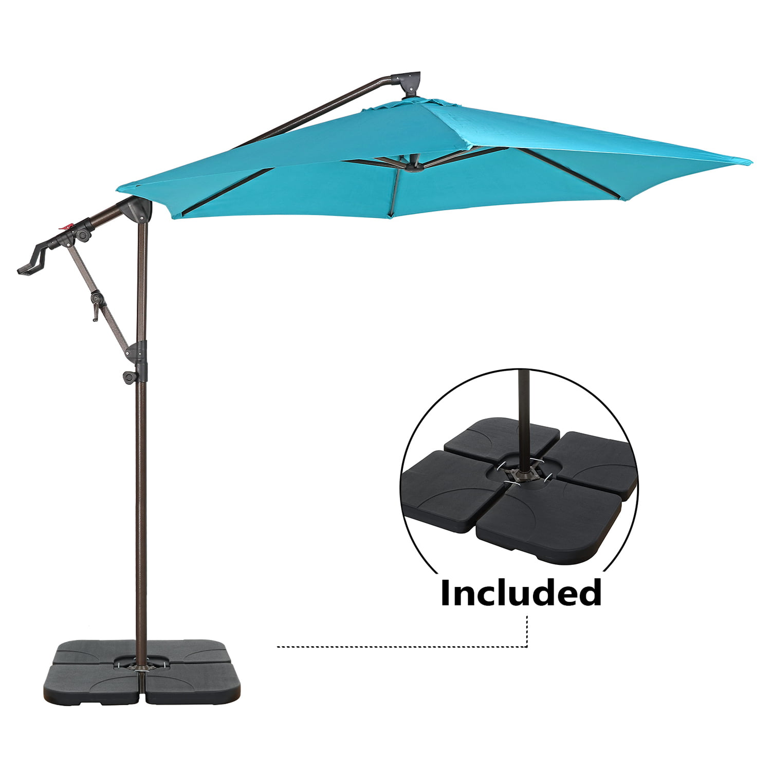 COBANA Patio Umbrella 10ft Offset Outdoor Cantilever Umbrella with