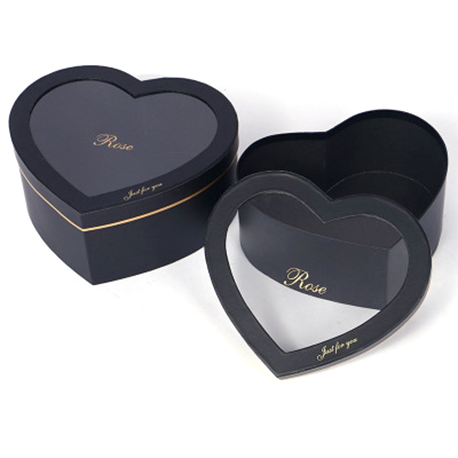 COBBEKO 2pcs Heart Shaped Flower Box Floral Gift Boxes with