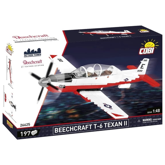 Cobi Blocks #26625 Beechcraft T-6 Texan II Turboprop Red/White