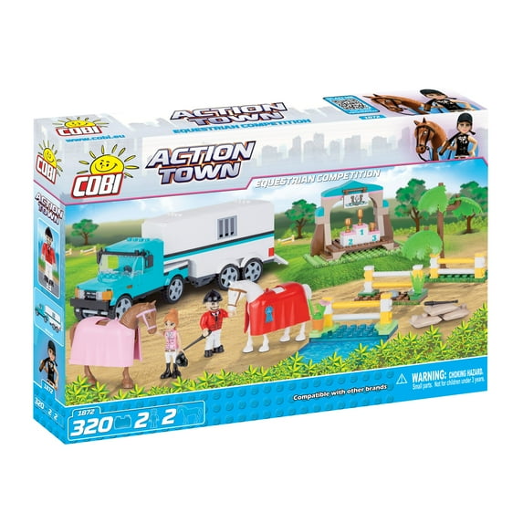 COBI Action Town Equestrian Competition 320 Piece Construction Blocks Building Farm Kit