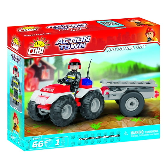 COBI Action Town Fire Truck Quad with Trailer