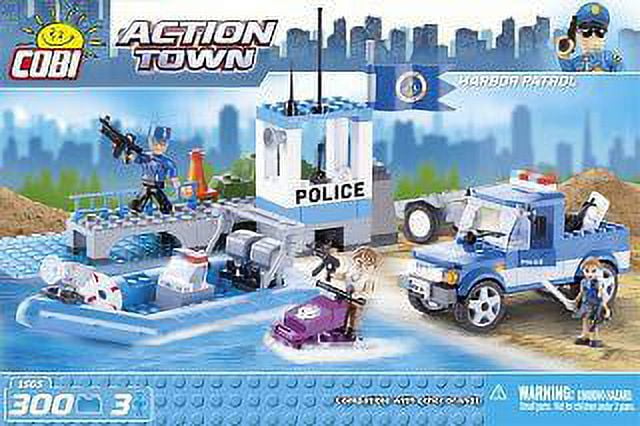 COBI Action Town Harbor Patrol - Building Block Police Play Set # 1565